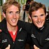 Andy et Frank Schleck avant la premi�re �tape du Tour de France 2008